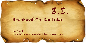 Brankován Darinka névjegykártya